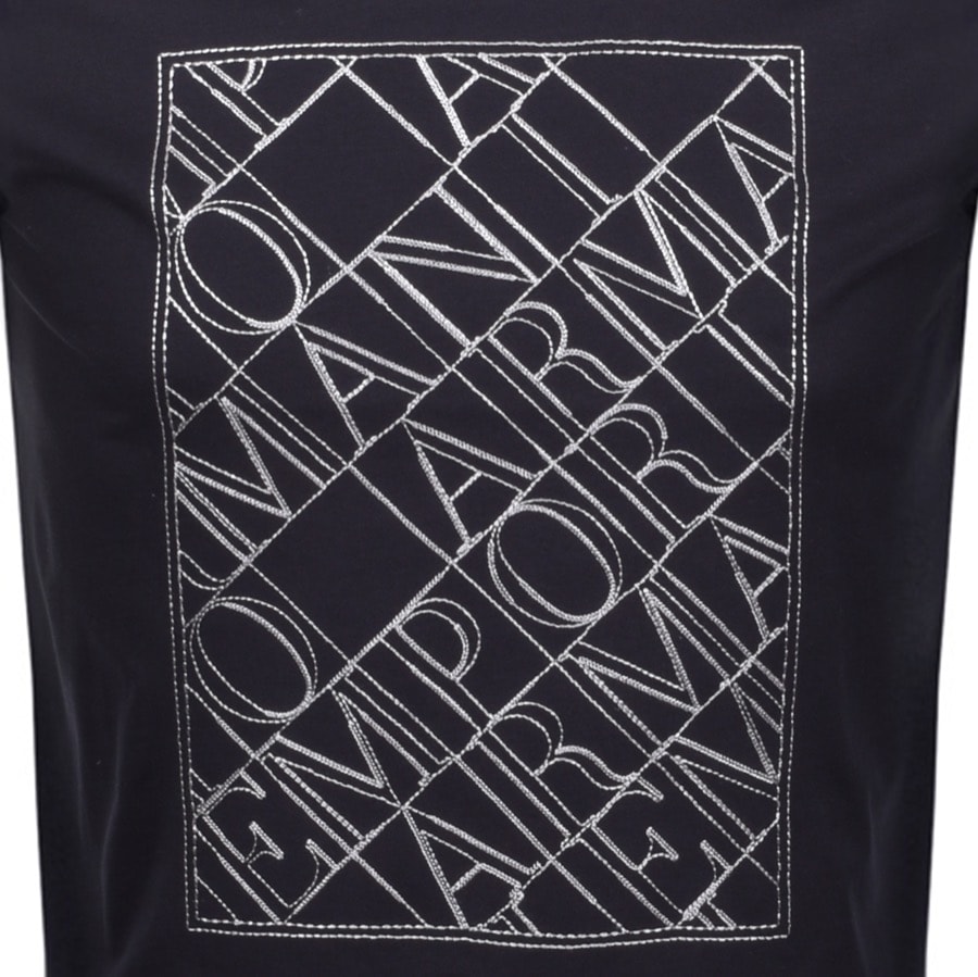 Alternative Image for ProductEmporio Armani Crew Neck Logo T Shirt Navy3